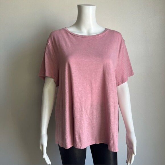 Eileen Fisher Tops - Eileen Fisher Organic Cotton Tee in Pink - L
